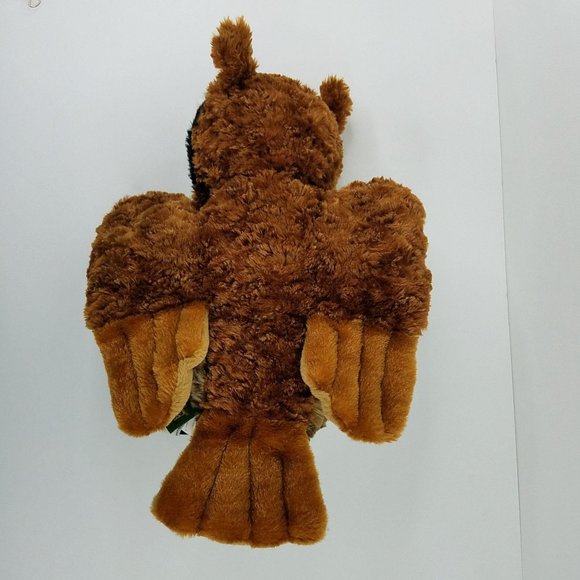 Wild Republic Great Horned Owl Plush Brown Bird Realistic 12" Stuffed Animal Toy - Picture 7 of 10